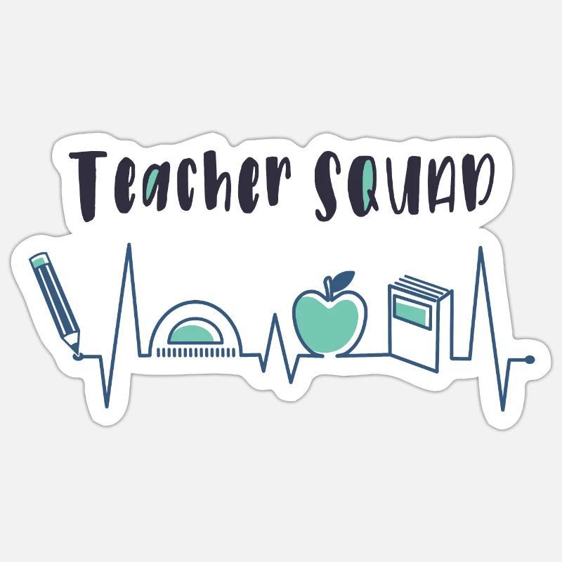 Teacher Squad - Sticker size S (10 x 10 cm) - white matte