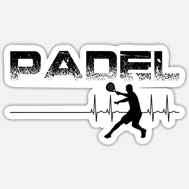Padel - Sticker size S (10 x 10 cm) - white matte