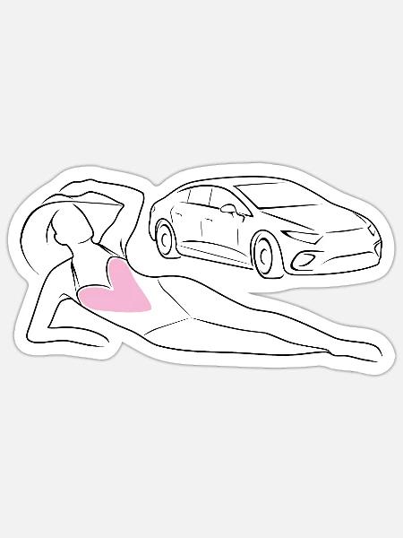 Trendiger Badeanzug - Sticker Größe S (10 x 10 cm) - Mattweiß
