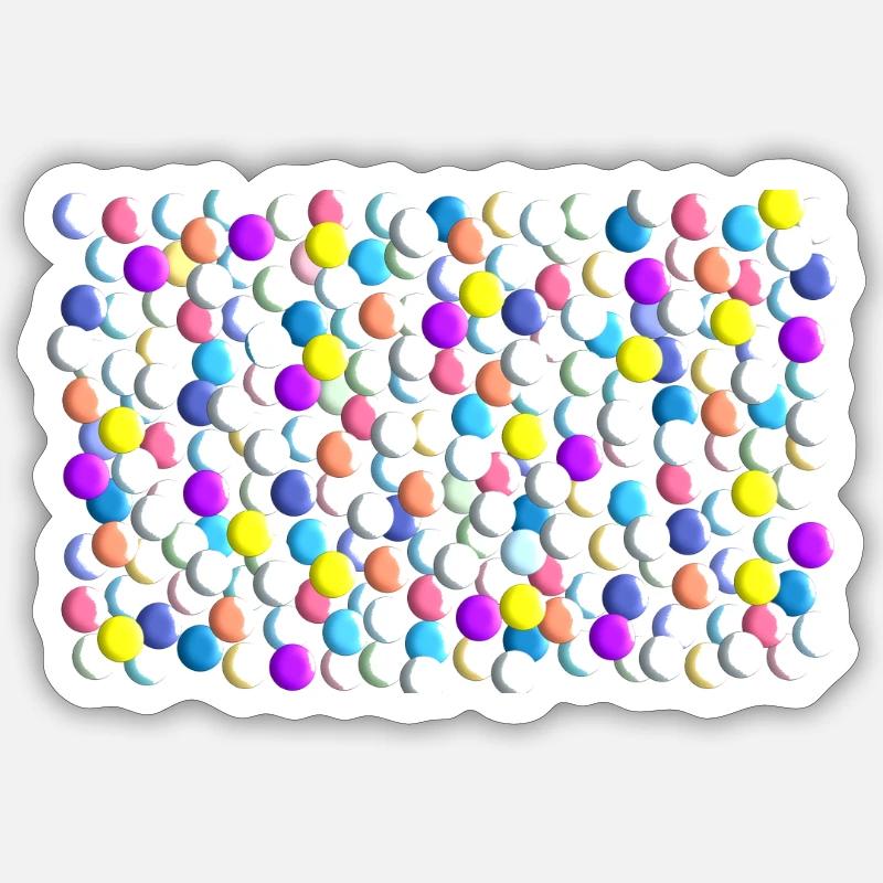 bubbels - Sticker Größe S (10 x 10 cm) - Mattweiß