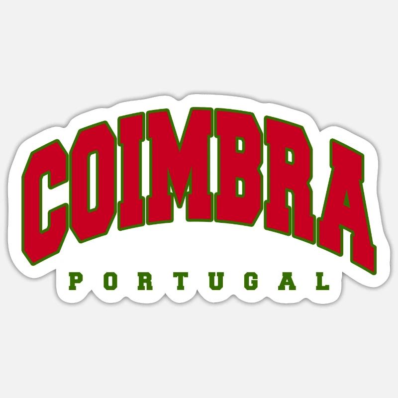 Coimbra - Sticker Größe S (10 x 10 cm) - Mattweiß