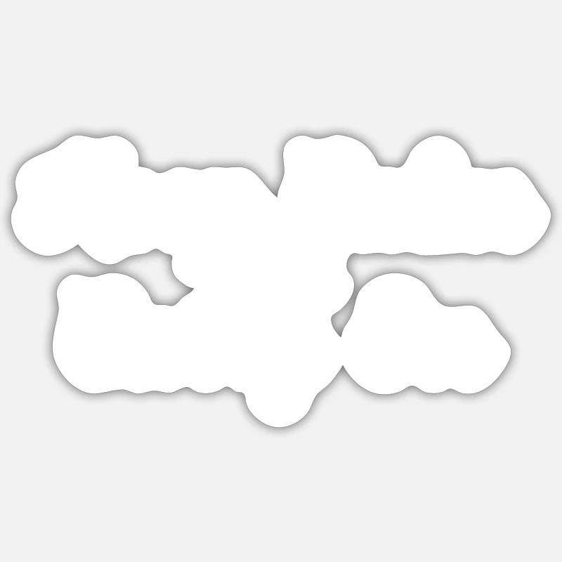 Restez calme et continuez - Sticker taille S (10 x 10 cm) - blanc mat