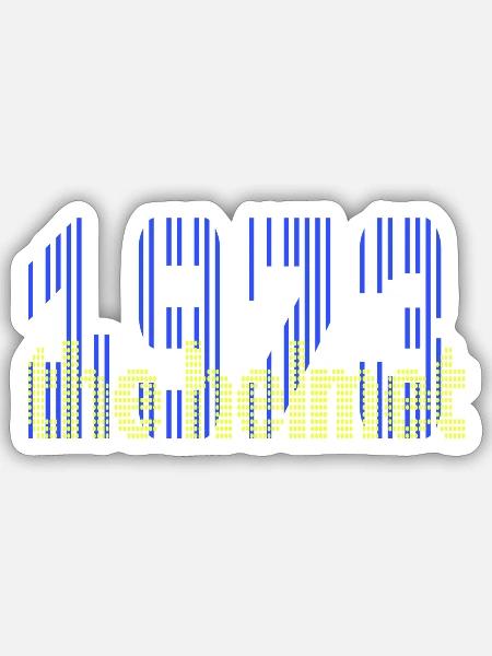 The Helmet 1973 - Sticker Größe S (10 x 10 cm) - Mattweiß