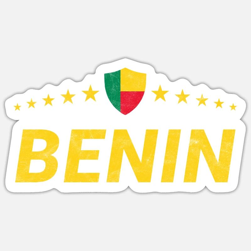 Benin - Sticker Größe S (10 x 10 cm) - Mattweiß