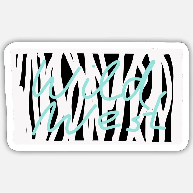 Far West - Sticker taille S (10 x 10 cm) - blanc mat