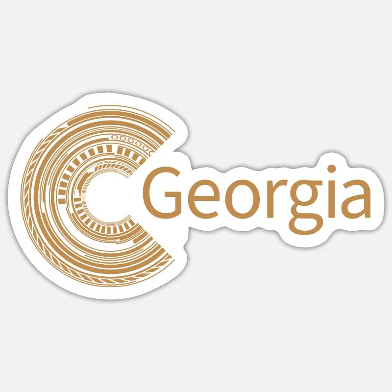 For Georgia - Sticker size S (10 x 10 cm) - white matte
