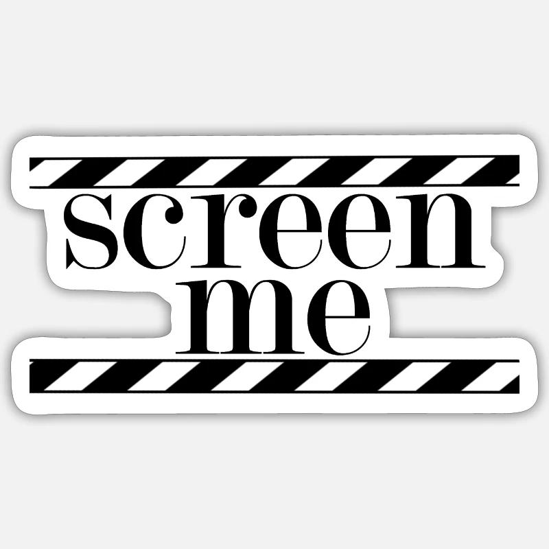 screen me - Sticker taille S (10 x 10 cm) - blanc mat