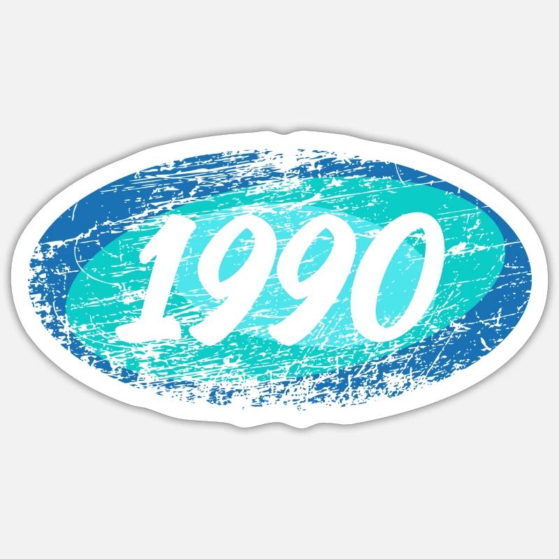 Elypse 1990 - Sticker Größe S (10 x 10 cm) - Mattweiß