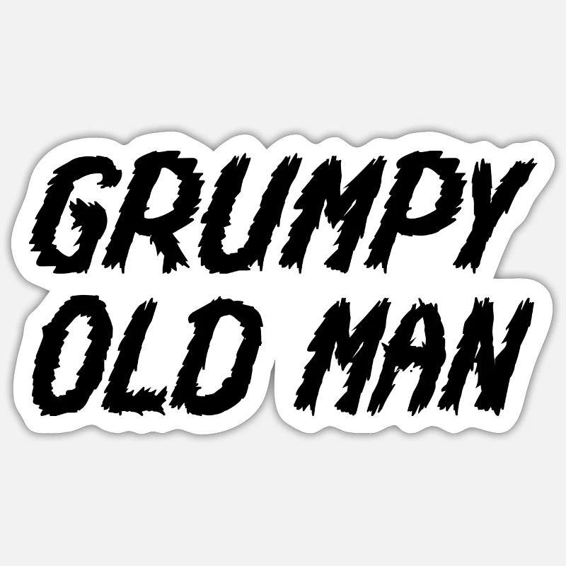 GRUMPY OLD MAN - Sticker size S (10 x 10 cm) - white matte