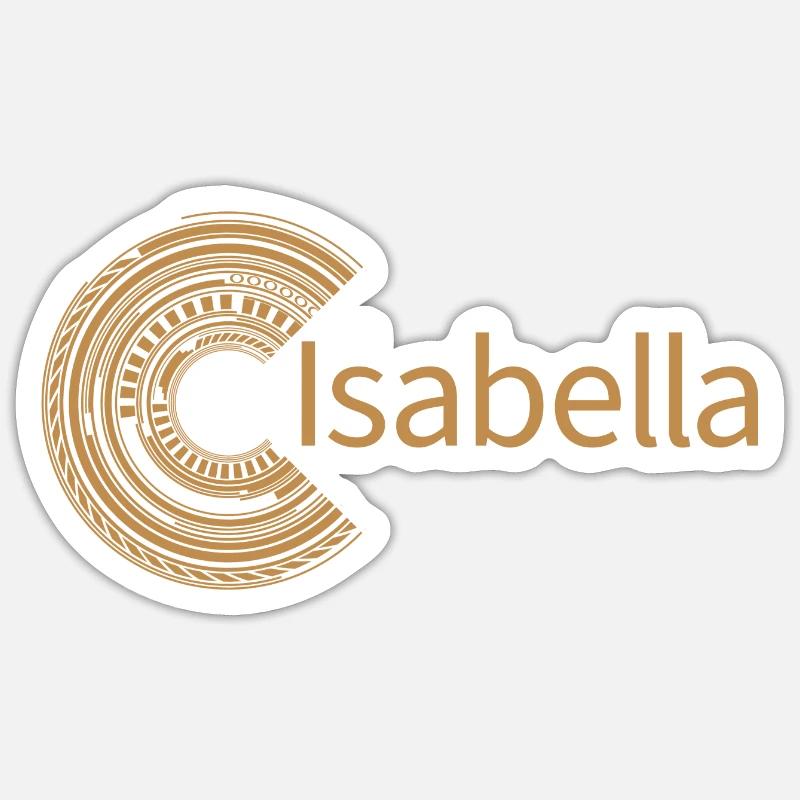 Pour Isabella - Sticker taille S (10 x 10 cm) - blanc mat