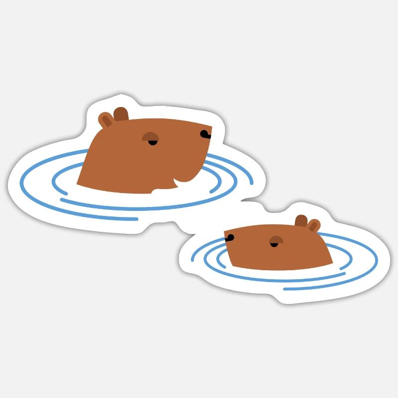 Capybara Sticker Größe S (10 x 10 cm)