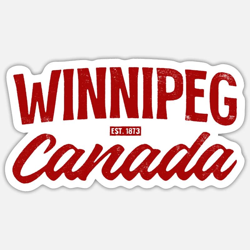 Winnipeg Canada Est 1873 - Sticker size S (10 x 10 cm) - white matte