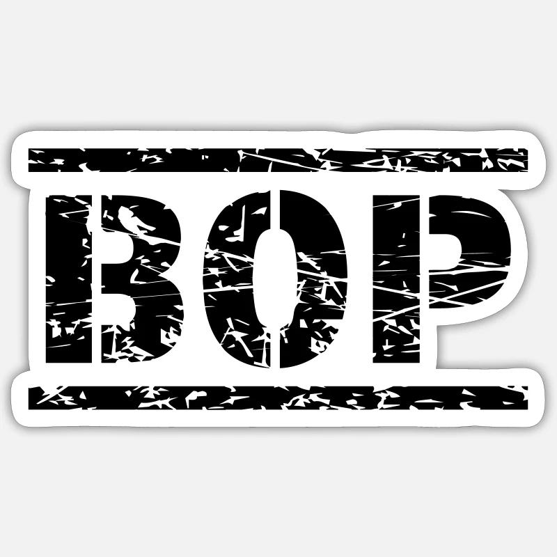 Bop - Sticker Größe S (10 x 10 cm) - Mattweiß