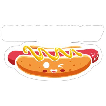 Happy hot dog day - Sticker size S (10 x 10 cm) - white matte - Front