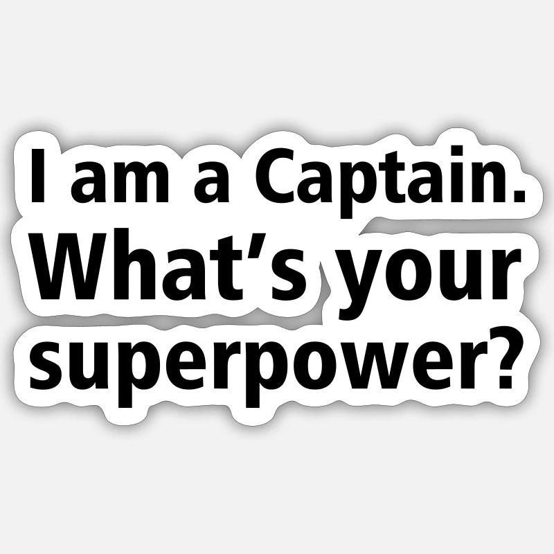 captain superpower Sticker size S (10 x 10 cm)