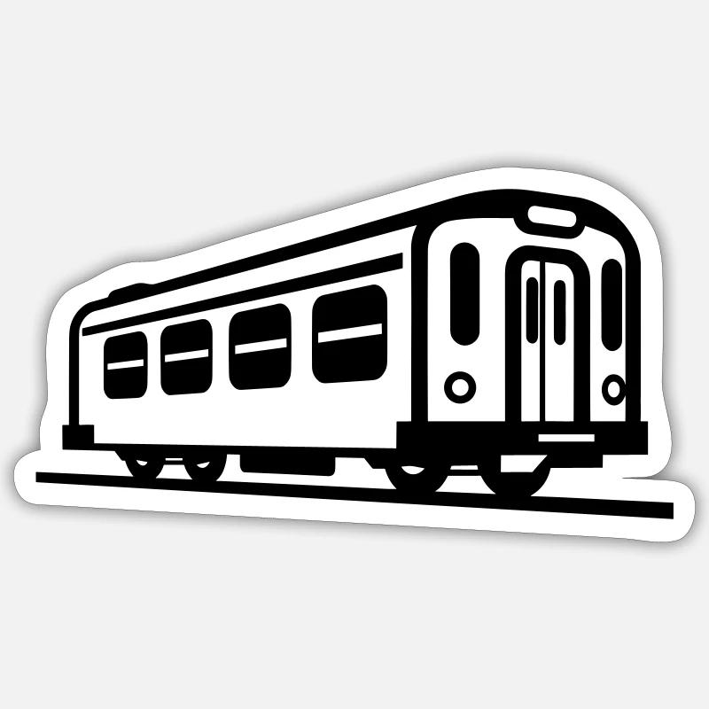 U-Bahn - Sticker Größe S (10 x 10 cm) - Mattweiß