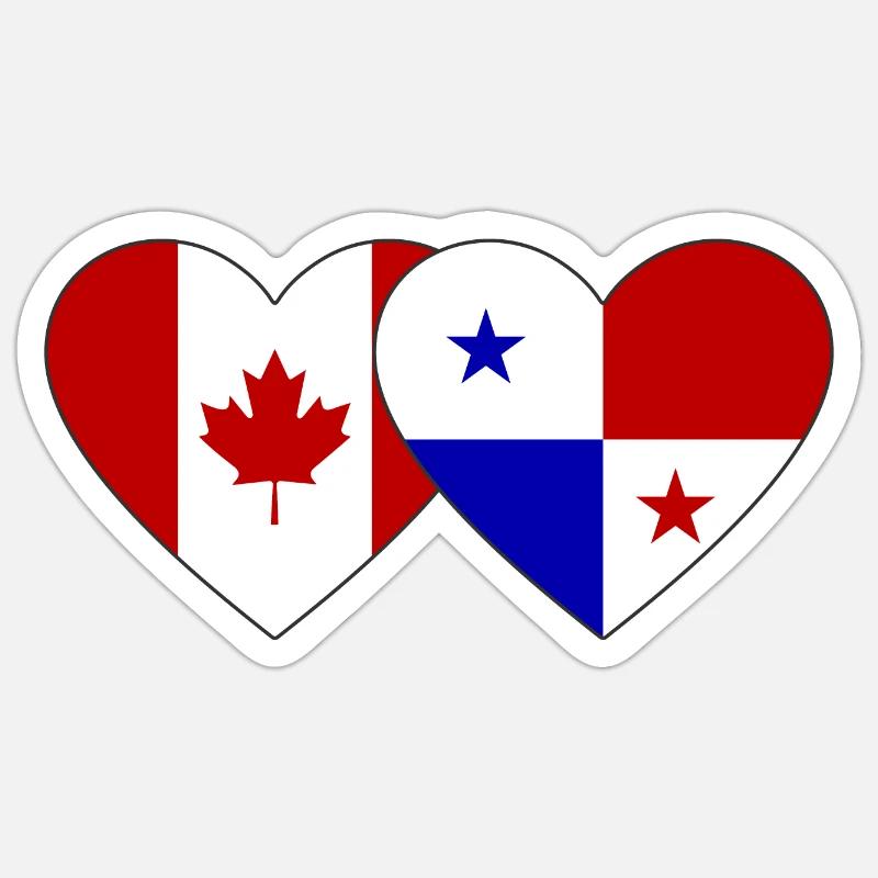 Drapeau du Canada Panama Sticker taille S (10 x 10 cm)