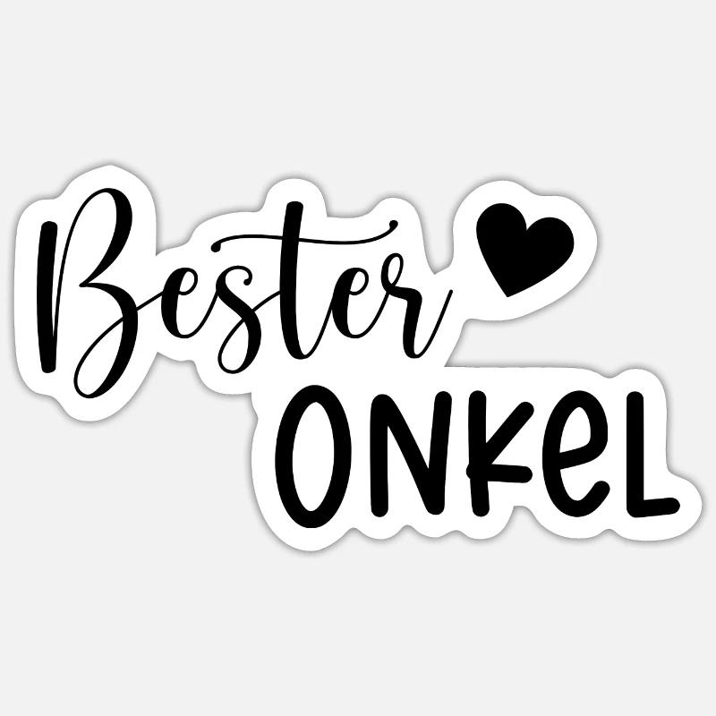 Bester Onkel Geschenkidee Sticker Größe S (10 x 10 cm)