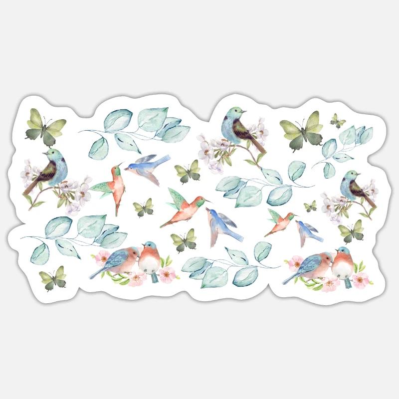 Wildblumen-Geschenkidee - Sticker Größe S (10 x 10 cm) - Mattweiß