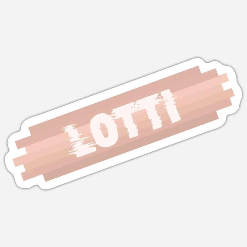Mère Lotti - Sticker taille S (10 x 10 cm) - blanc mat