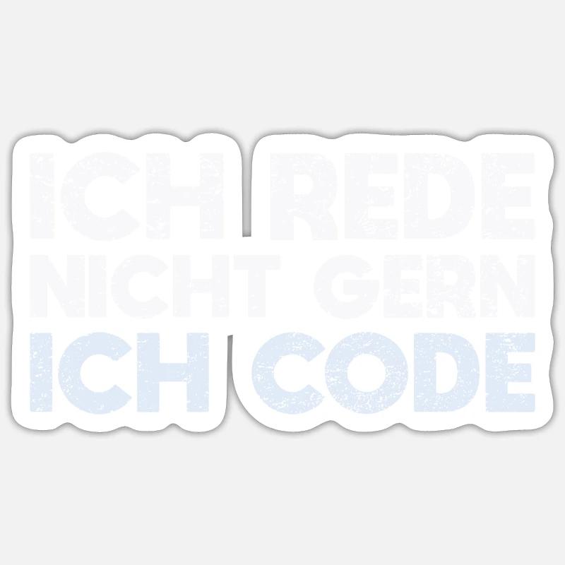 Ich Rede Nicht Gern, Ich Code Sticker Größe S (10 x 10 cm)
