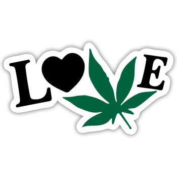 Weedi - Sticker Größe S (10 x 10 cm) - Mattweiß - Vorne