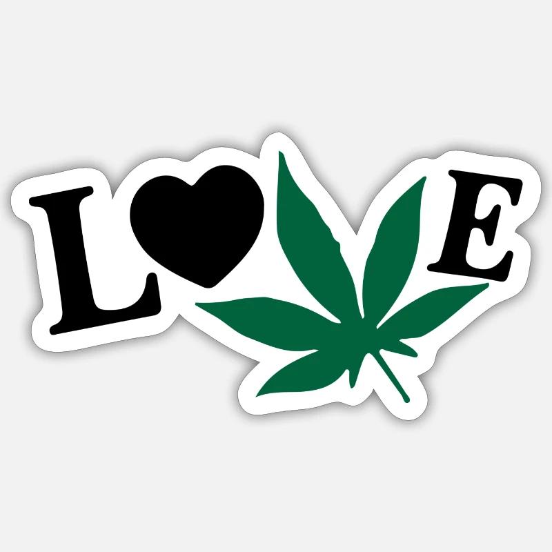 Weedi - Sticker taille S (10 x 10 cm) - blanc mat