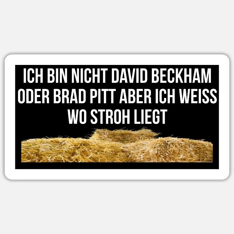 Stroh - Sticker Größe S (10 x 10 cm) - Mattweiß