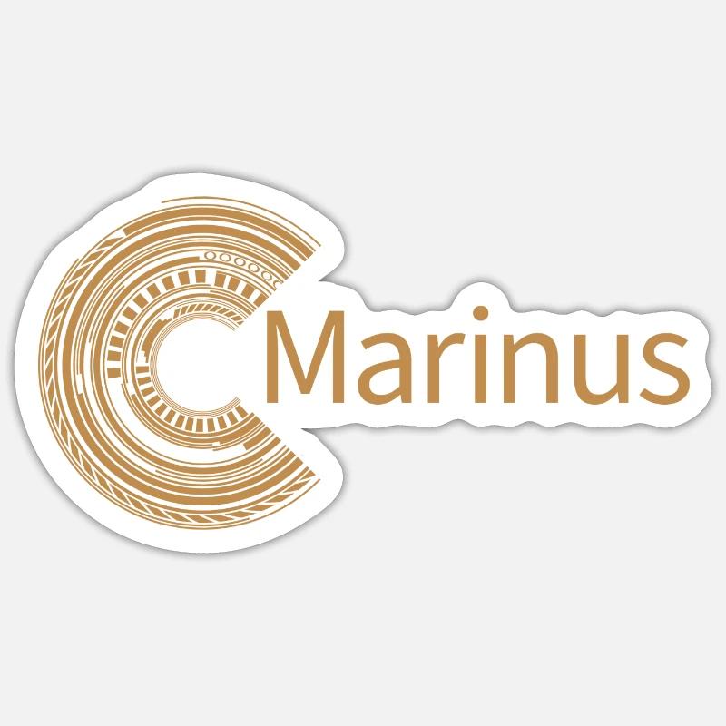 Pour Marinus - Sticker taille S (10 x 10 cm) - blanc mat