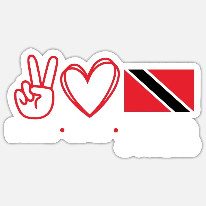Drapeau de Trinité-et-Tobago Sticker taille S (10 x 10 cm)