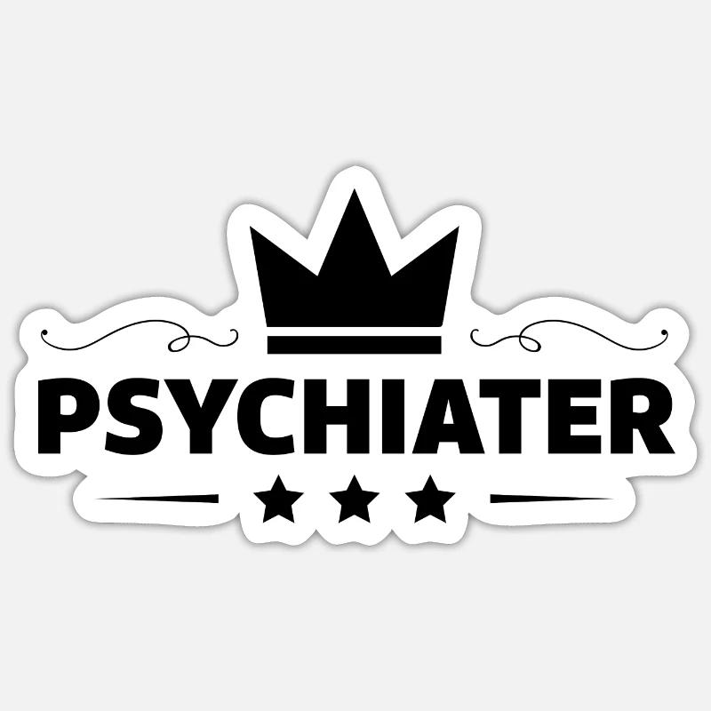 Psychiater Beruf - Sticker Größe S (10 x 10 cm) - Mattweiß