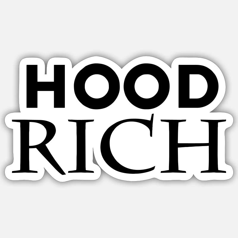 Hotte riche - Sticker taille S (10 x 10 cm) - blanc mat