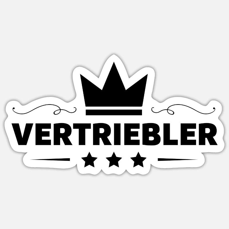 Vertriebler Beruf - Sticker Größe S (10 x 10 cm) - Mattweiß
