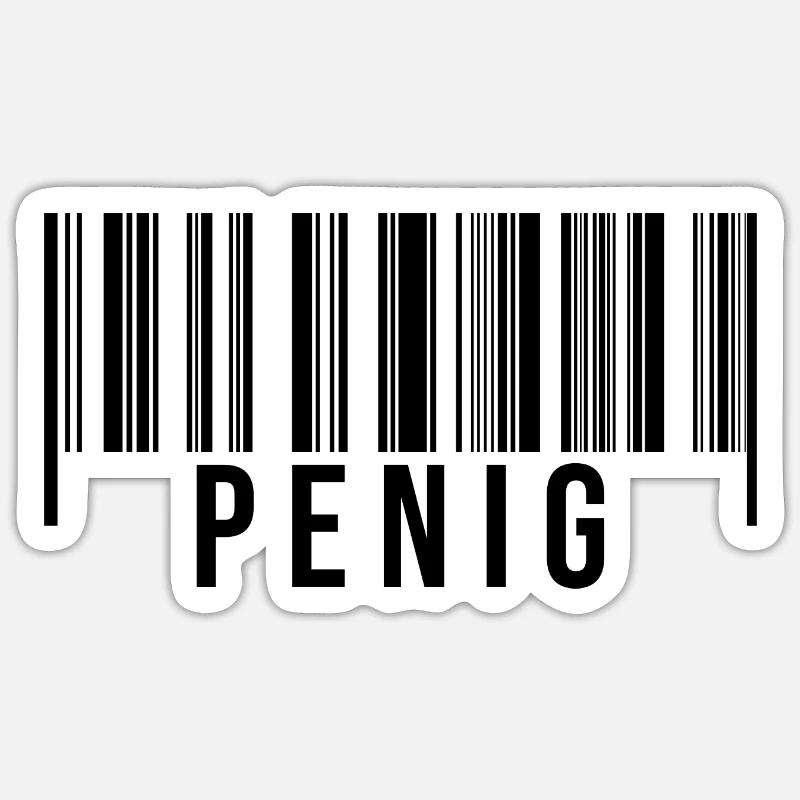 Erzgebirge Strichcode Penig - Sticker Größe S (10 x 10 cm) - Mattweiß