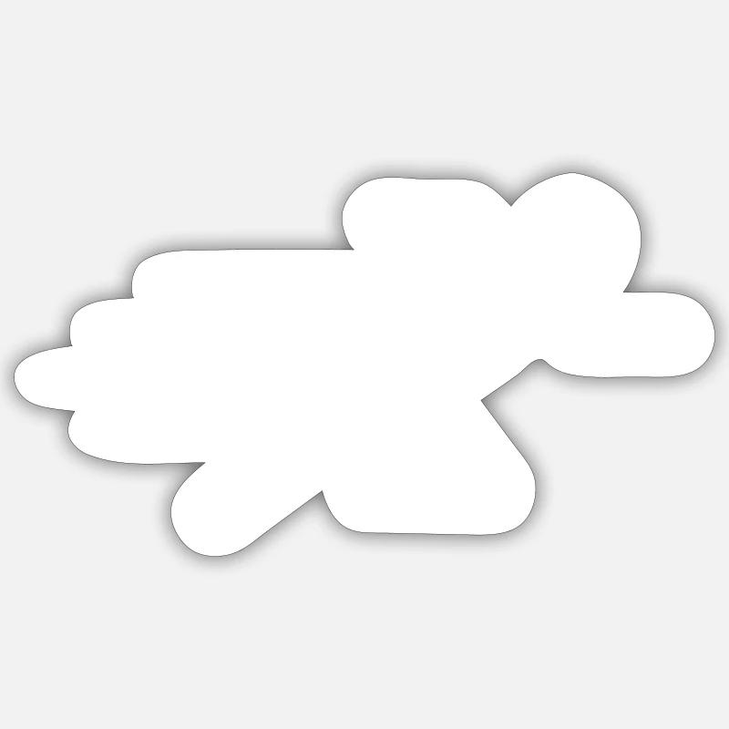 Icône Running Vector - Sticker taille S (10 x 10 cm) - blanc mat