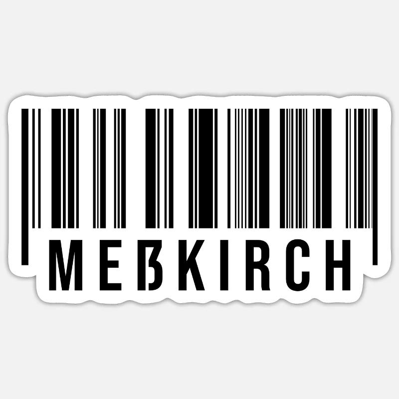 Schwabe Strichcode Meßkirch - Sticker Größe S (10 x 10 cm) - Mattweiß