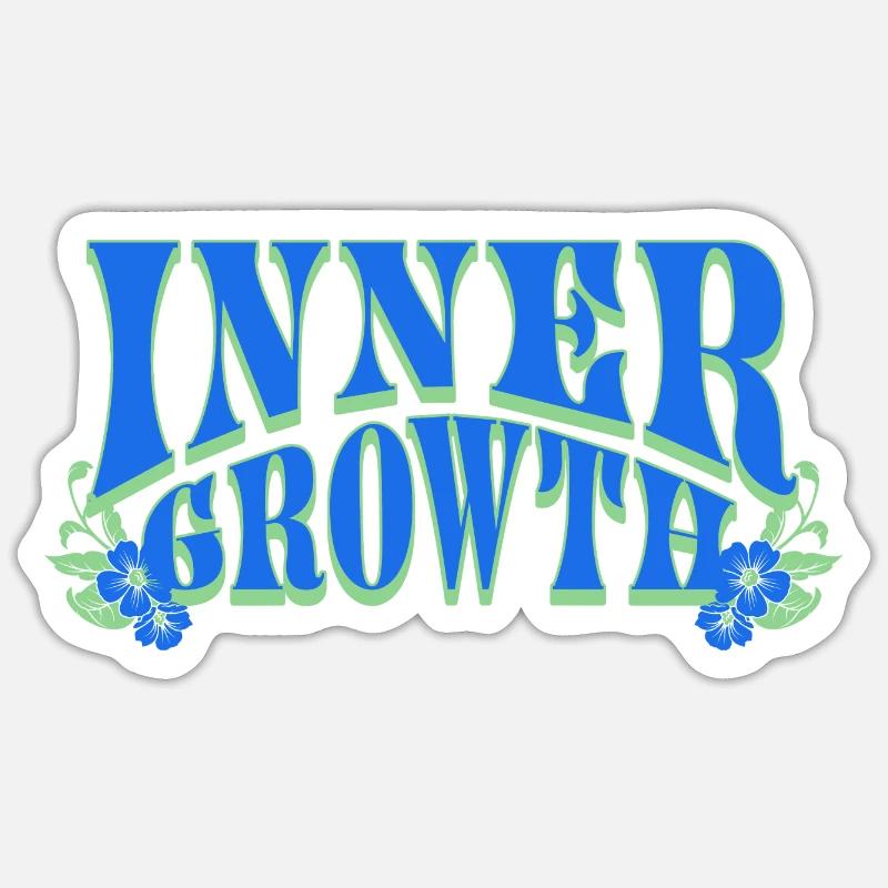Croissance intérieure - Sticker taille S (10 x 10 cm) - blanc mat