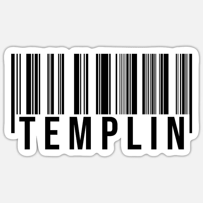 Templin Strichcode - Sticker Größe S (10 x 10 cm) - Mattweiß