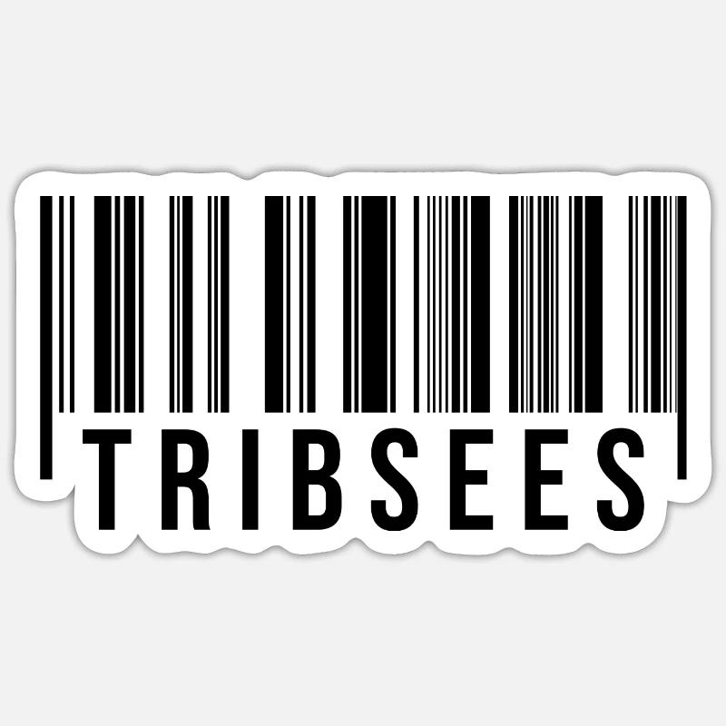 Tribsees Strichcode - Sticker Größe S (10 x 10 cm) - Mattweiß