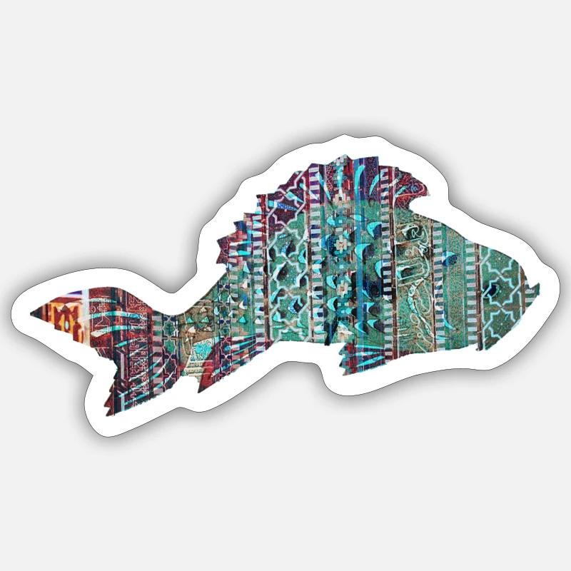 Carp, Fish, Mosaic, Pattern Sticker size S (10 x 10 cm)