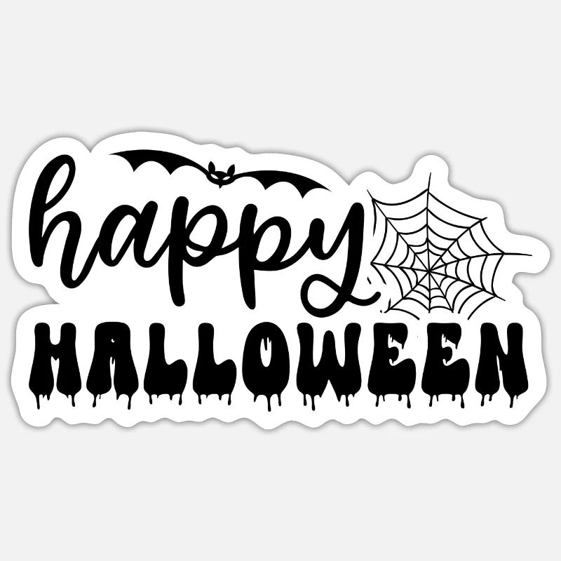 Joyeux halloween - Sticker taille S (10 x 10 cm) - blanc mat