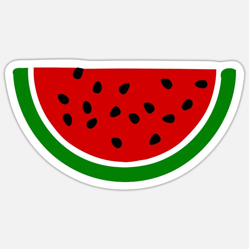Wassermelone melone - Sticker Größe S (10 x 10 cm) - Mattweiß