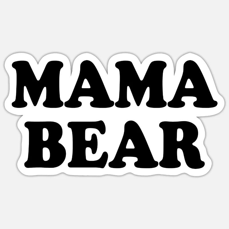 Mama bear - Sticker size S (10 x 10 cm) - white matte