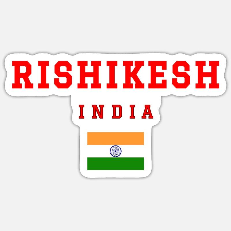 Rishikesh, India - Sticker size S (10 x 10 cm) - white matte