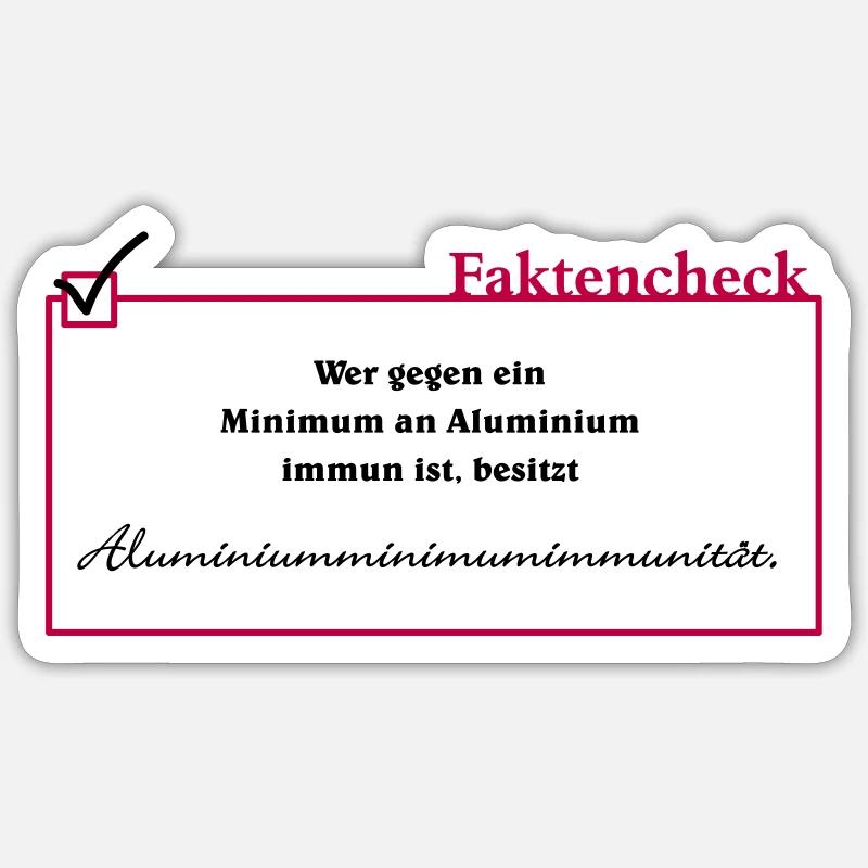 Aluminiumminimumimmunität Sticker Größe S (10 x 10 cm)