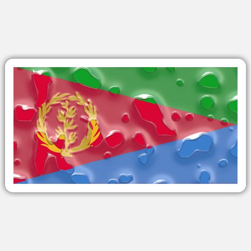 Érythrée en tant qu’Érythrée - Sticker taille S (10 x 10 cm) - blanc mat