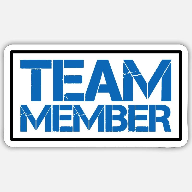 Team Member - Sticker size S (10 x 10 cm) - white matte