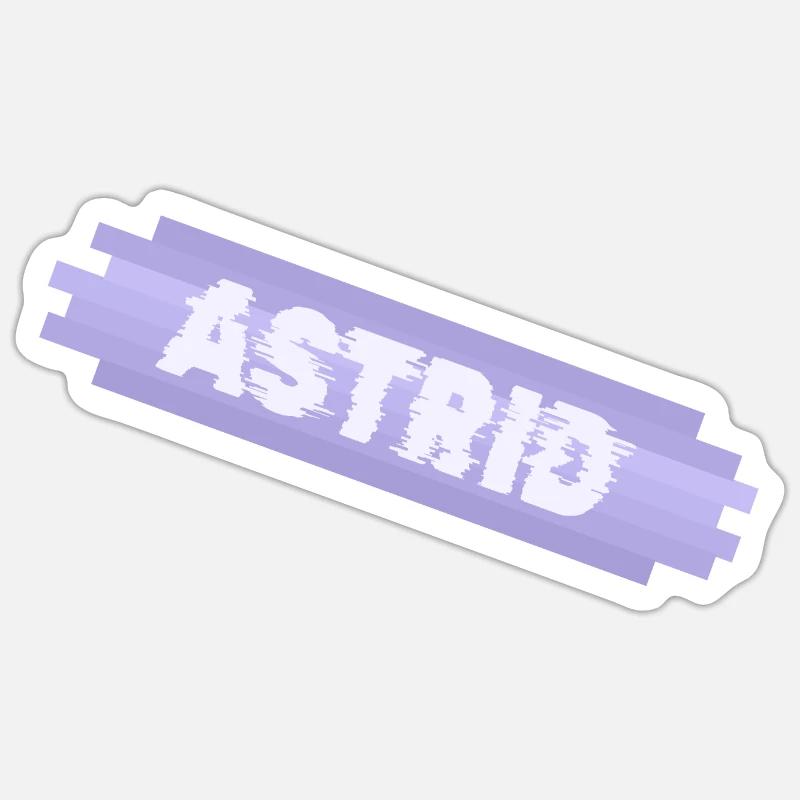Gift for Astrid - Sticker size S (10 x 10 cm) - white matte