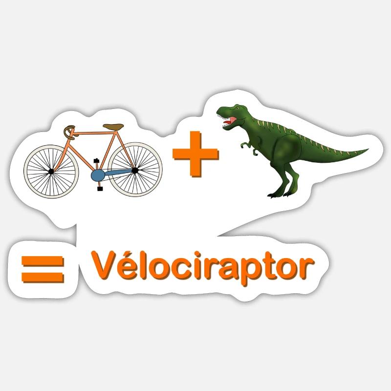 Velociraptor - Sticker size S (10 x 10 cm) - white matte