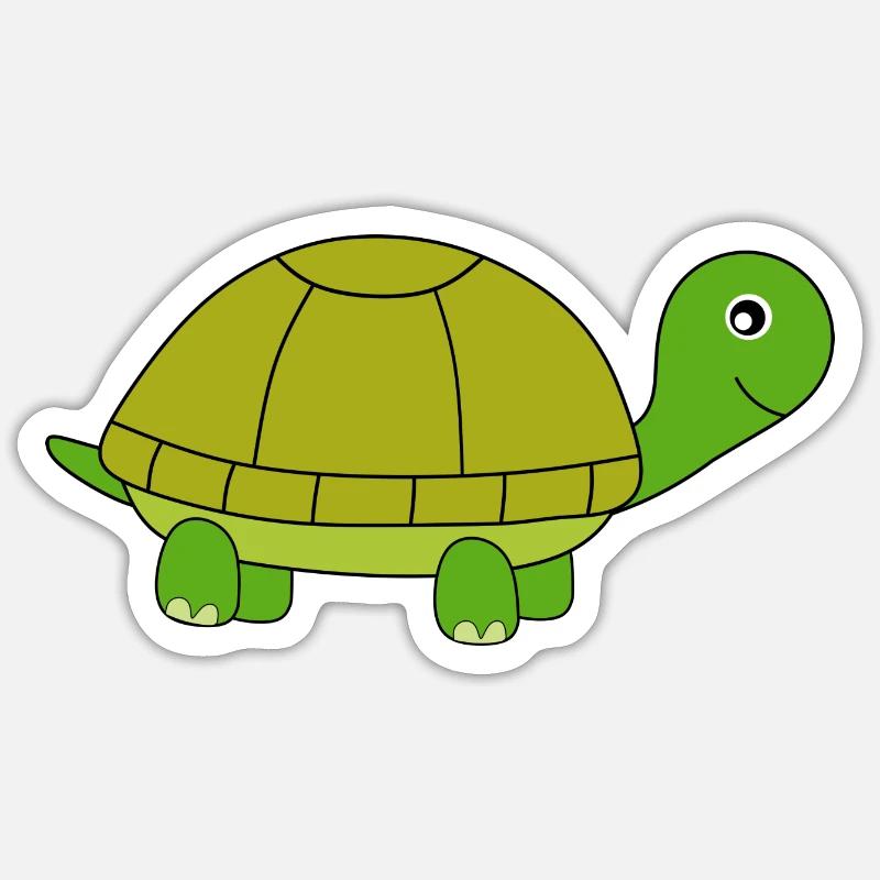 Turtle - Sticker size S (10 x 10 cm) - white matte